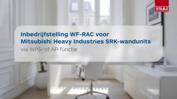 De Wi-Fi module instellen voor SRK wandunits van Mitsubishi Heavy Industries